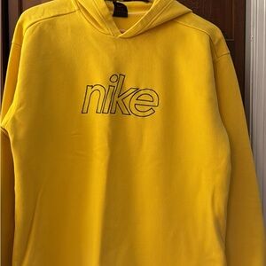 Nike Men's Bright Yellow Hoodie